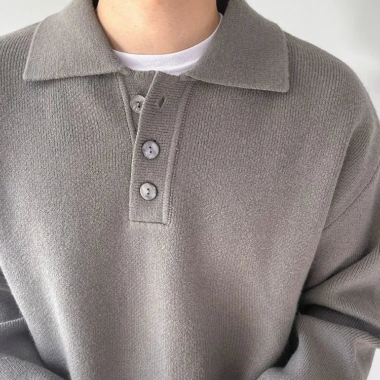 Casa | Pull pour homme avec col boutonné